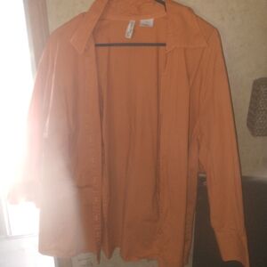 St. John's Bay Orange Casual Button Down Shirt